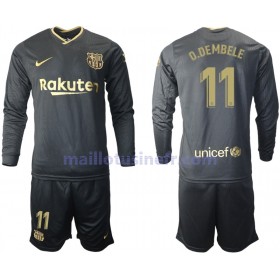 Maillot de Foot FC Barcelone Ousmane Dembele 11 Extérieur 2020-21 Manches Longues - Enfant